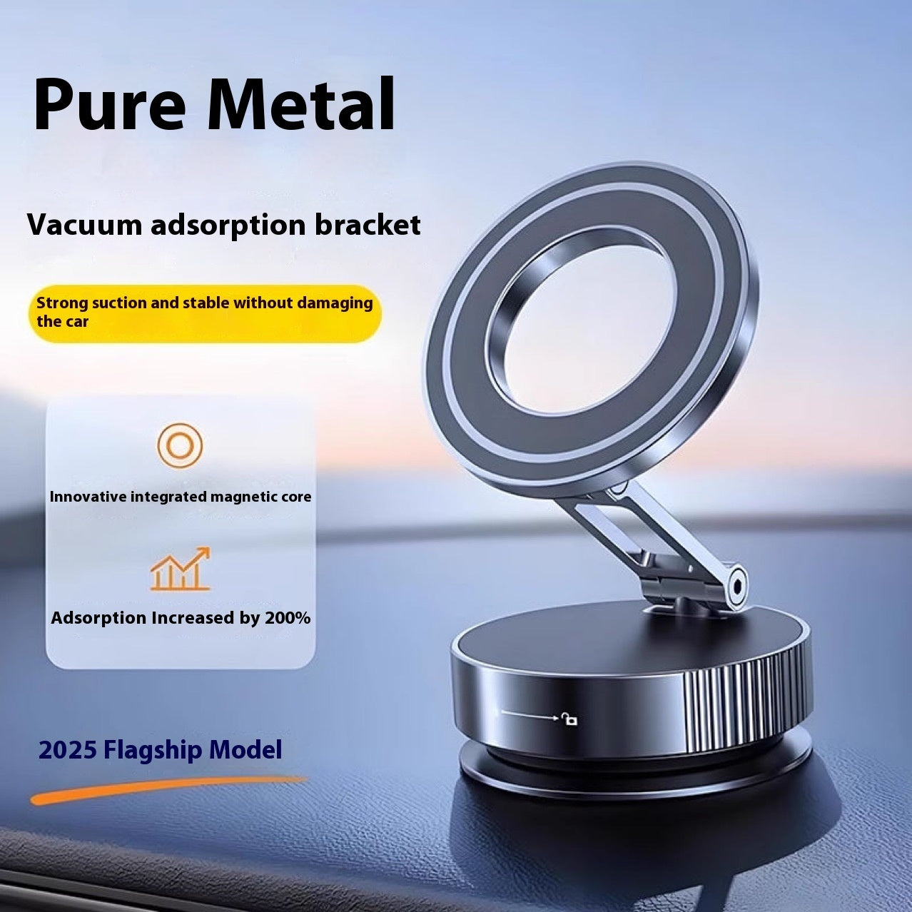 Soporte Magnético Para Teléfono De Coche 360° Rotatorio Y Plegable