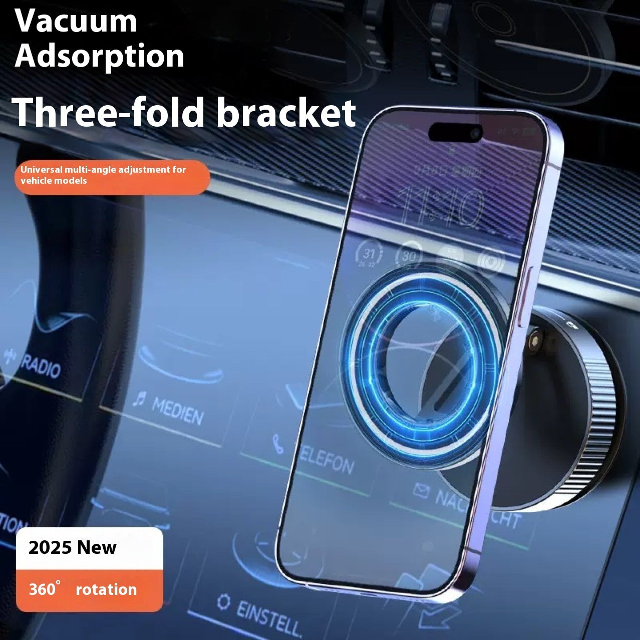 Soporte Magnético Para Teléfono De Coche 360° Rotatorio Y Plegable