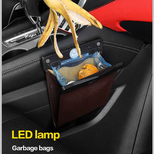 Cubo de Basura para Coche con Luz LED